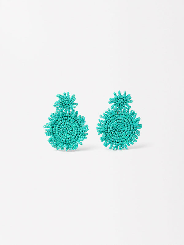 Monochromatic Beaded Earrings