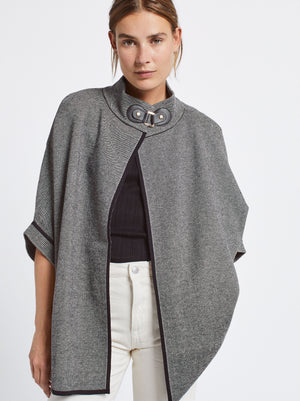 Knitted Poncho With Pockets