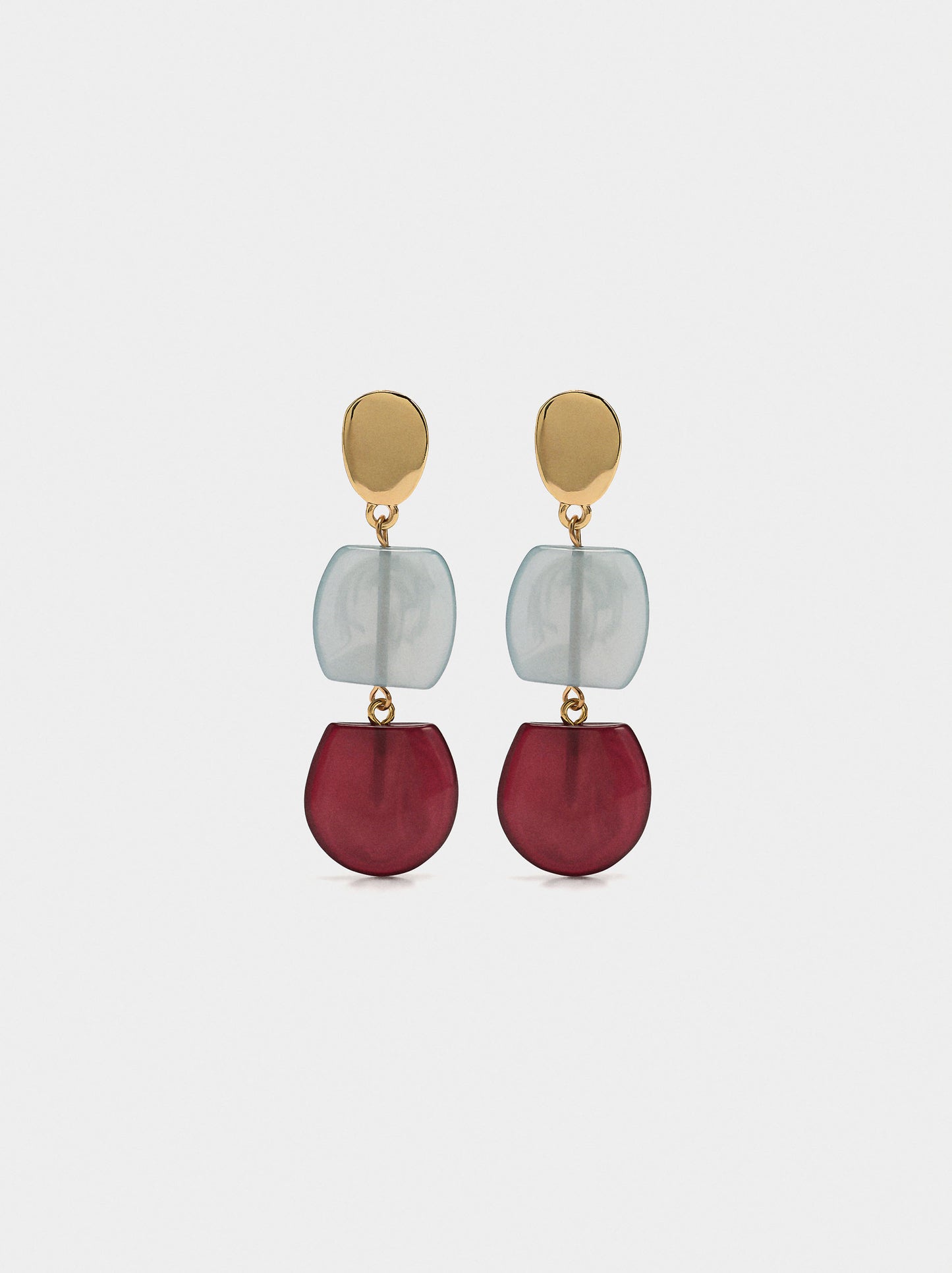 Long Earrings With Stone Effect