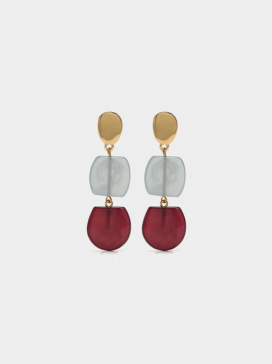Long Earrings With Stone Effect