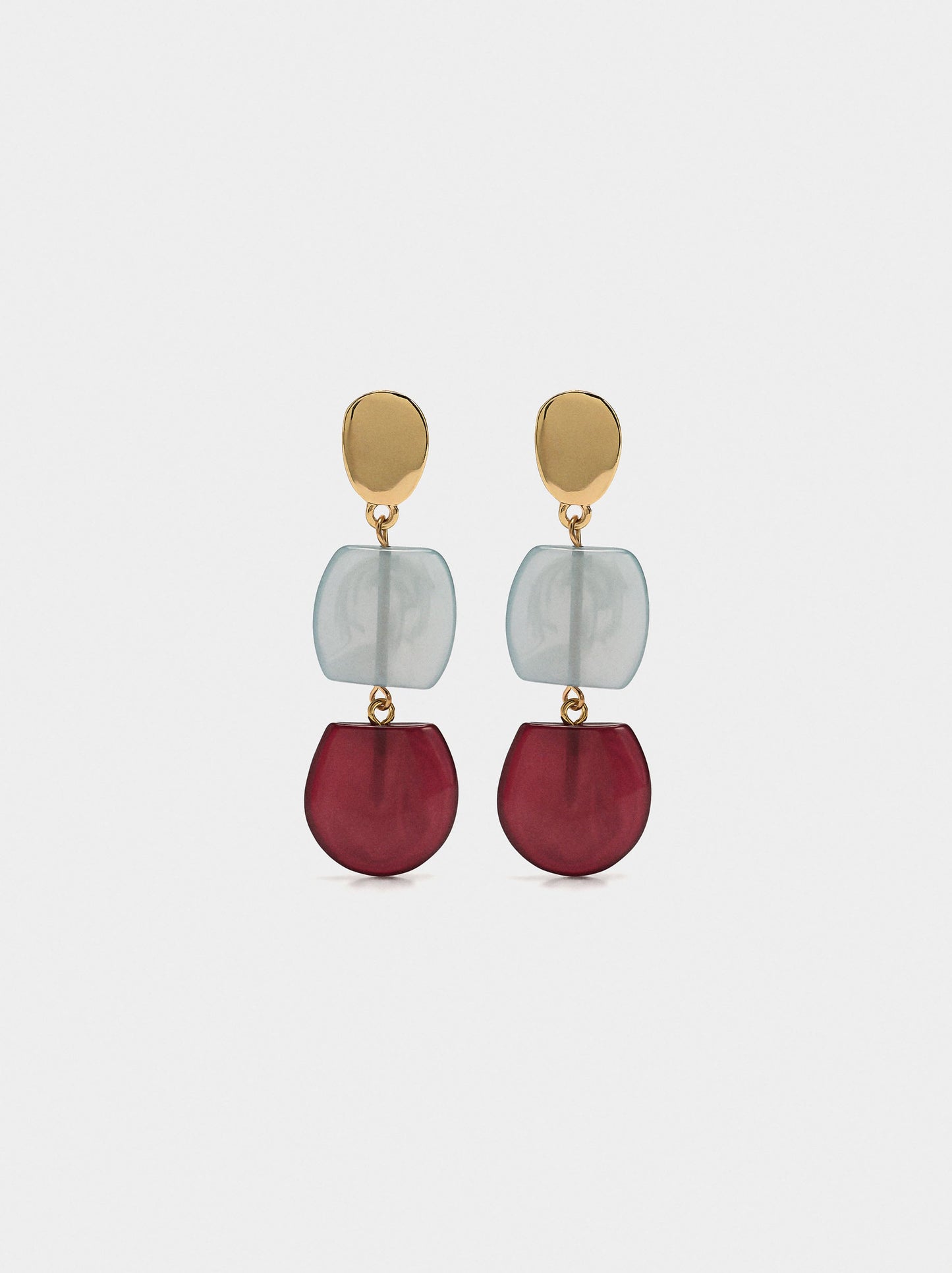 Long Earrings With Stone Effect