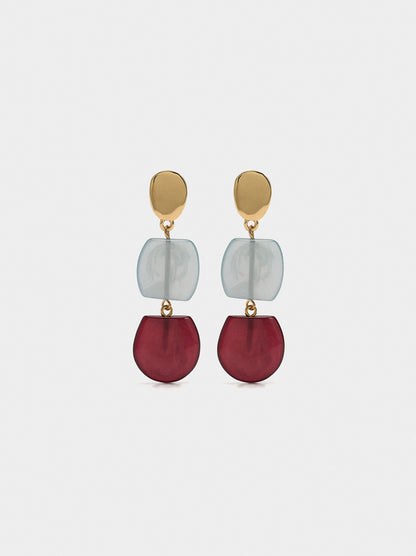 Long Earrings With Stone Effect