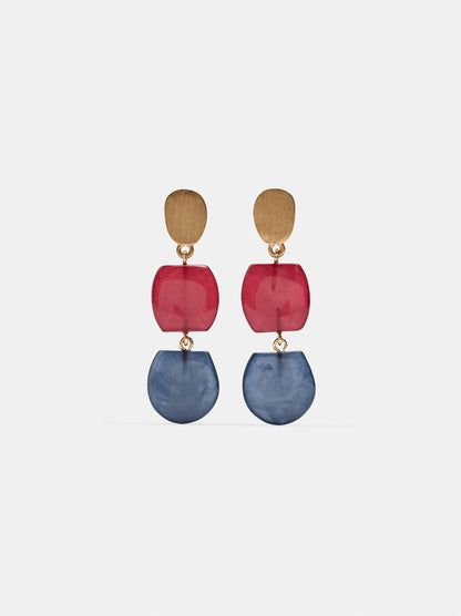 Long Stone-Effect Earrings