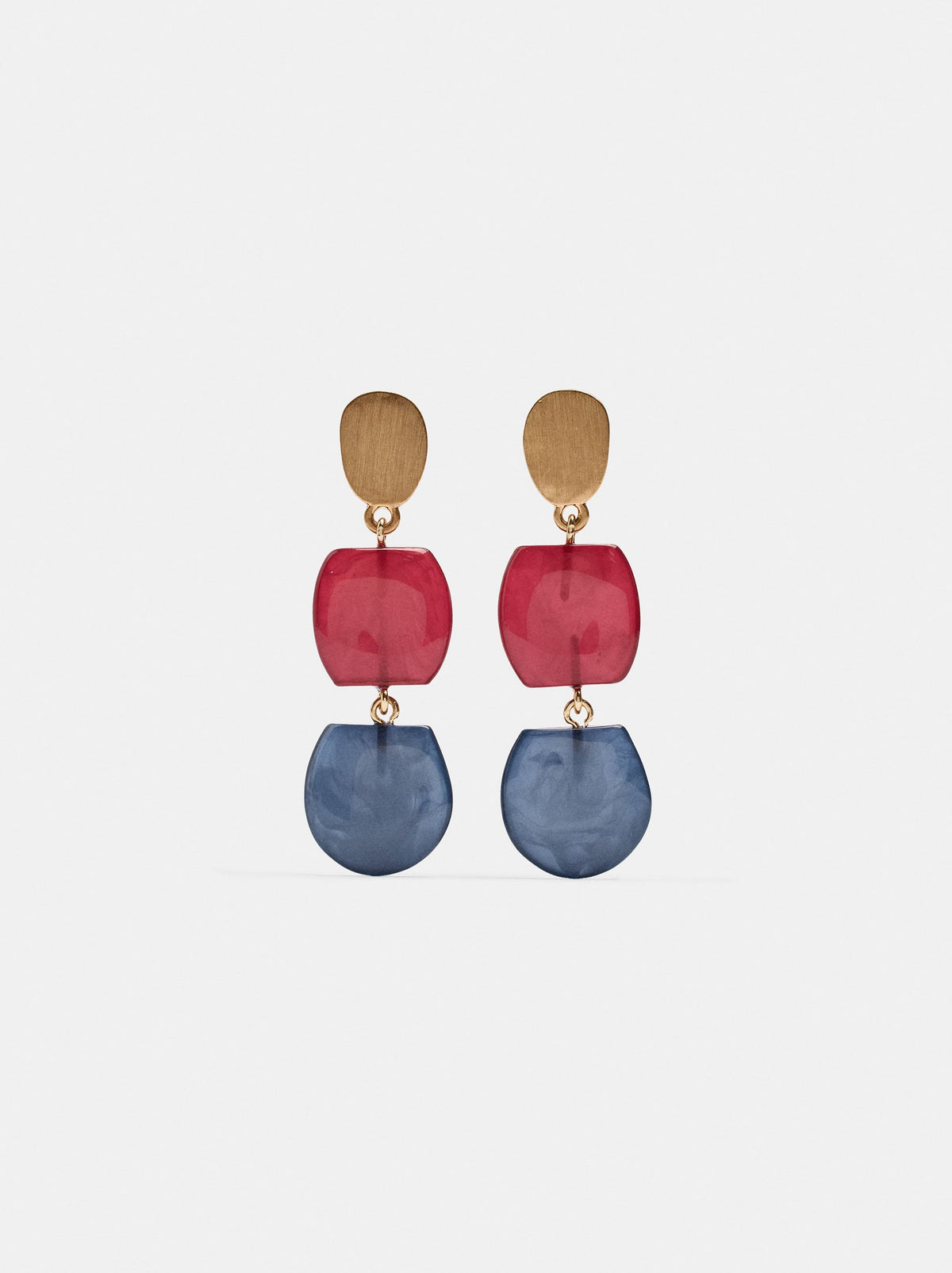 Long Stone-Effect Earrings