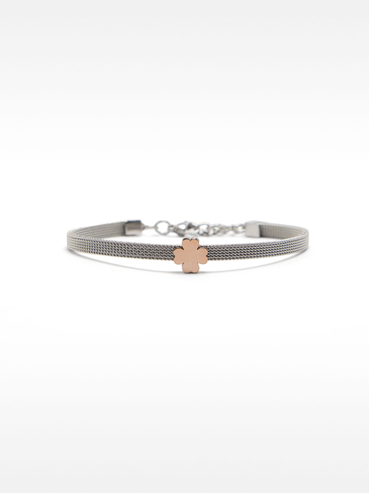 Stainless Steel Bracelet With Shamrock
