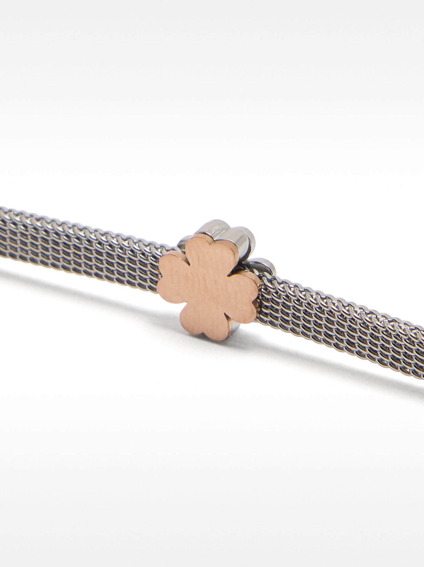 Stainless Steel Bracelet With Shamrock