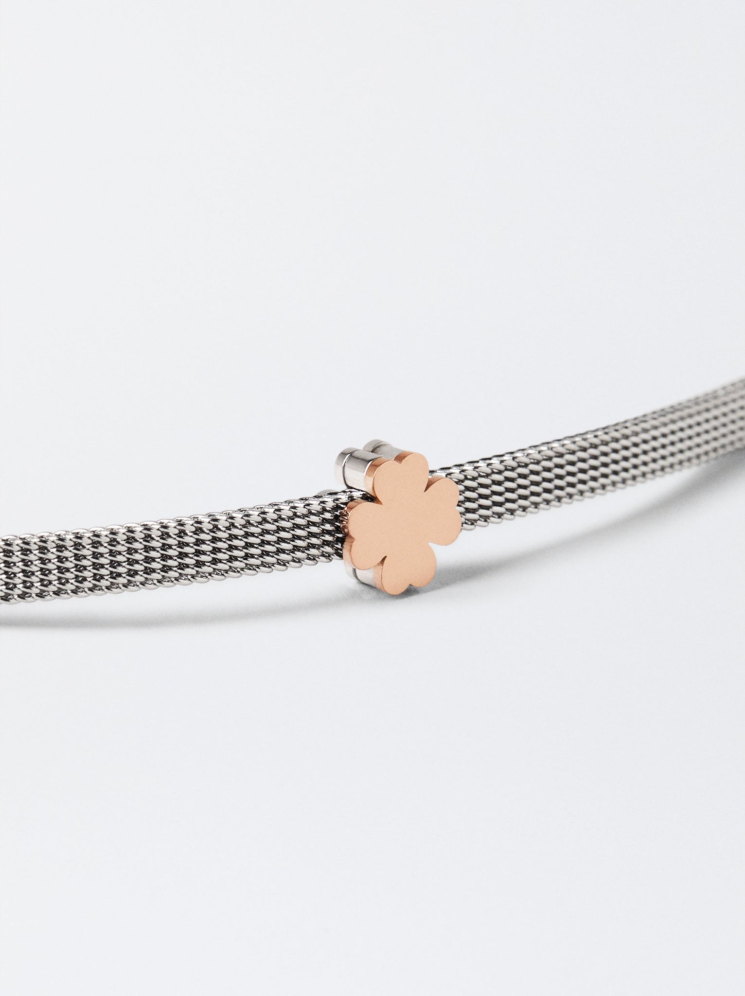Stainless Steel Bracelet With Shamrock