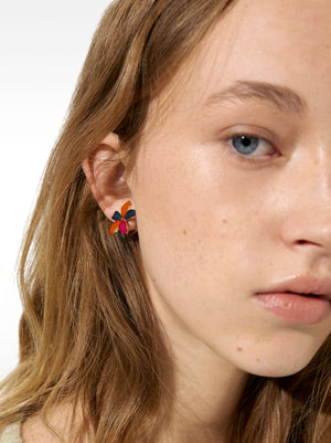 Flower Earrings With Resin