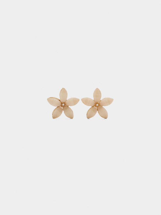 Flower Earrings With Resin