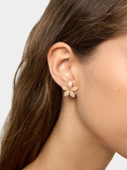 Flower Earrings With Resin