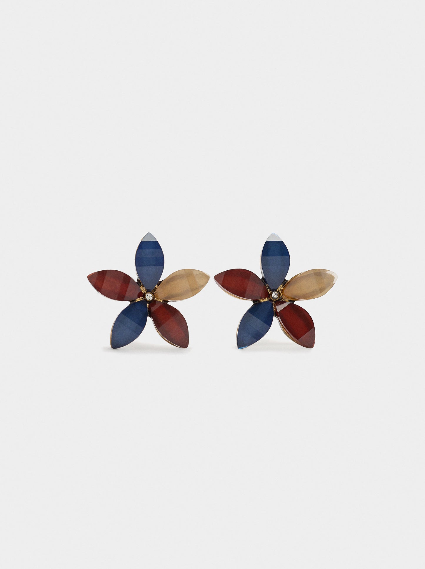 Flower Earrings With Resin