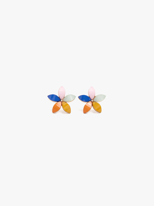 Flower Earrings With Resin