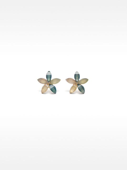 Flower Earrings With Resin