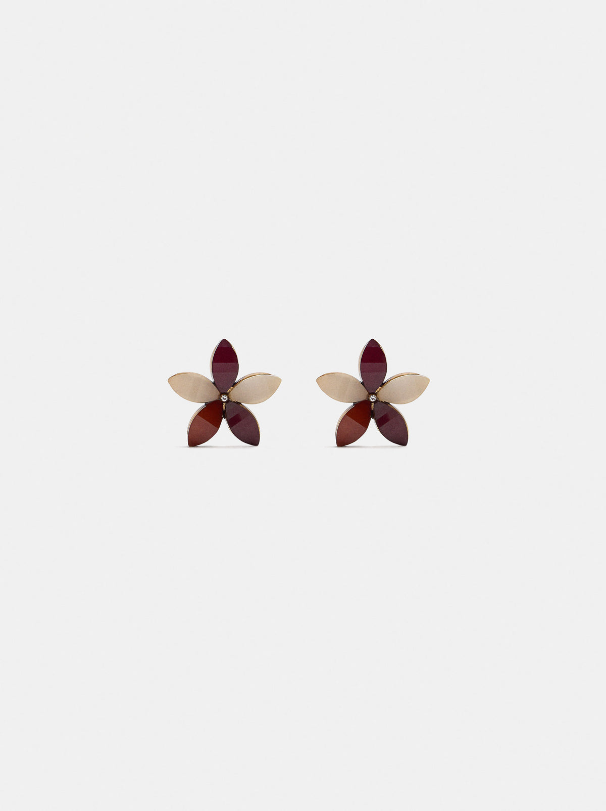 Flower Earrings With Resin