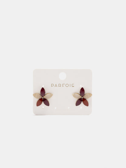 Flower Earrings With Resin