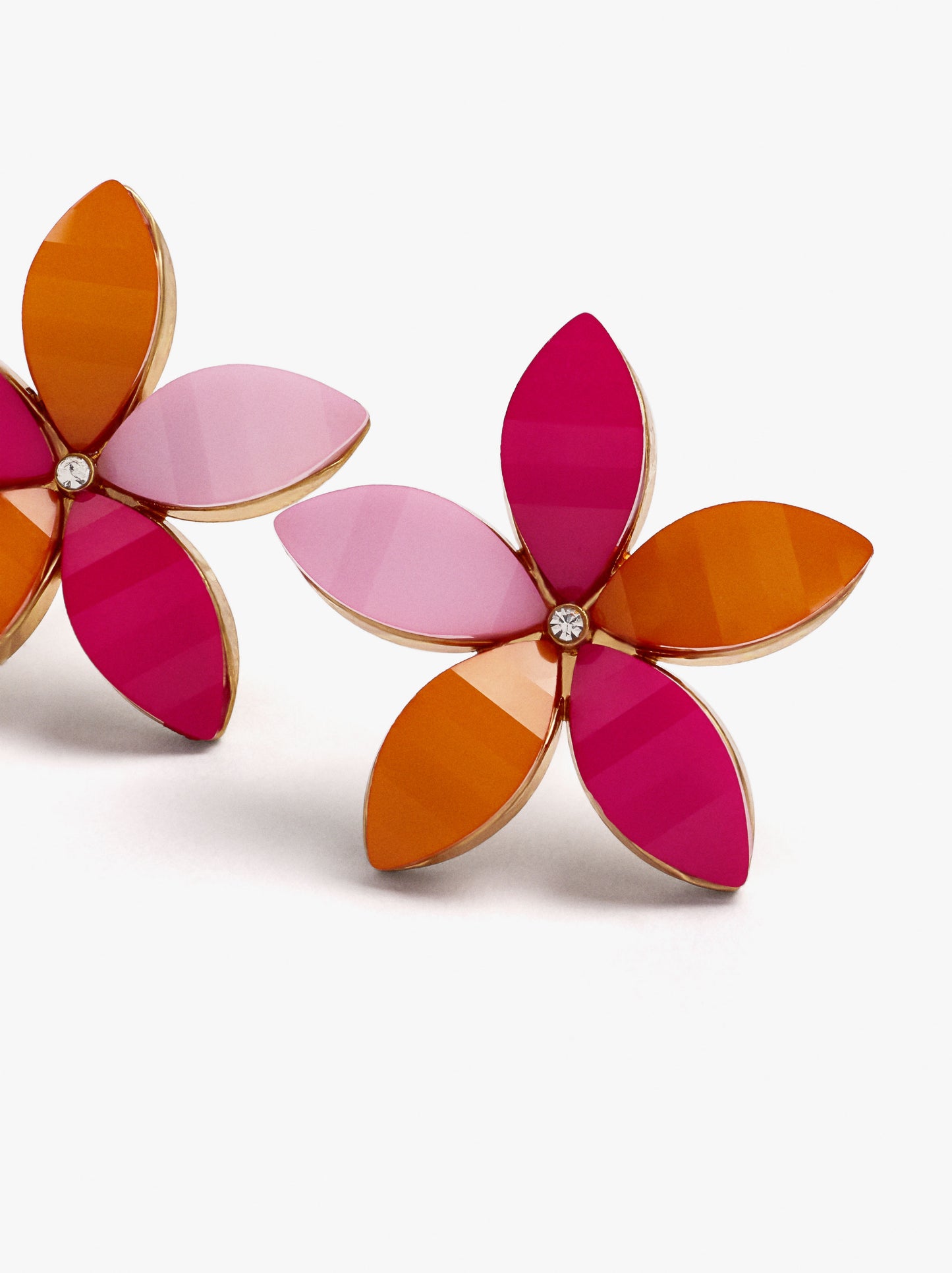 Flower Earrings With Resin