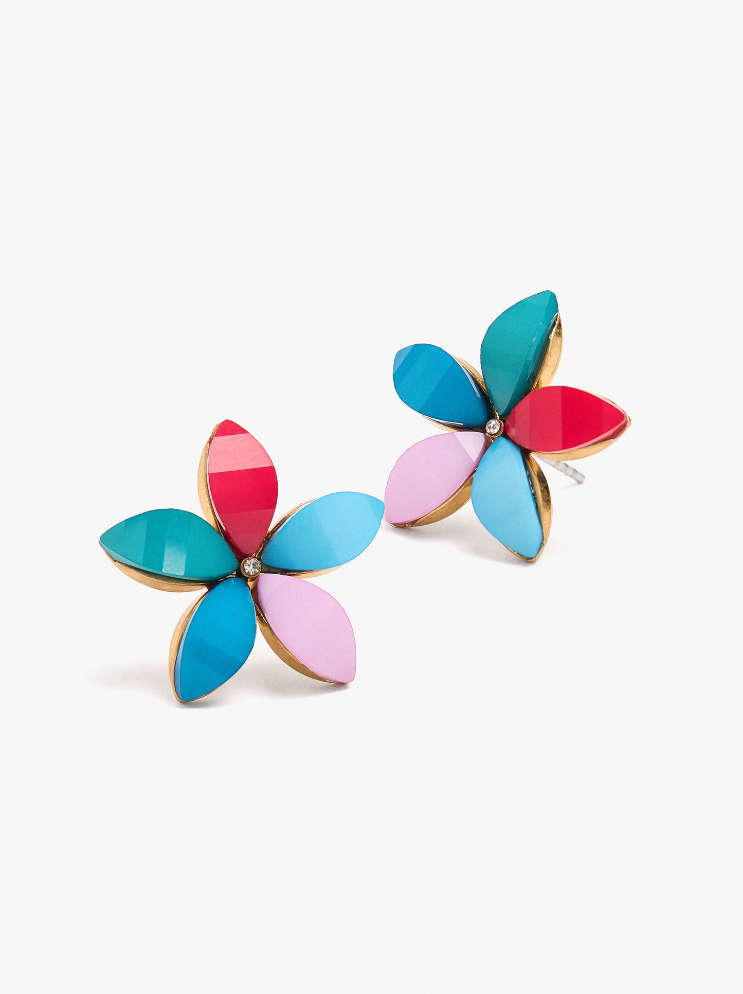 Flower Earrings With Resin