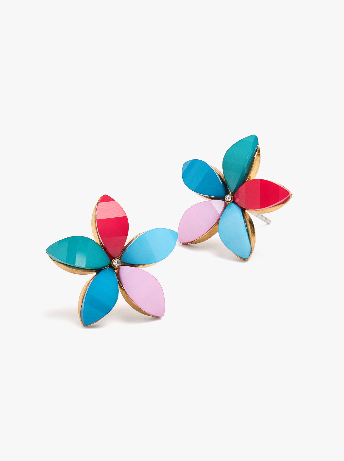 Flower Earrings With Resin