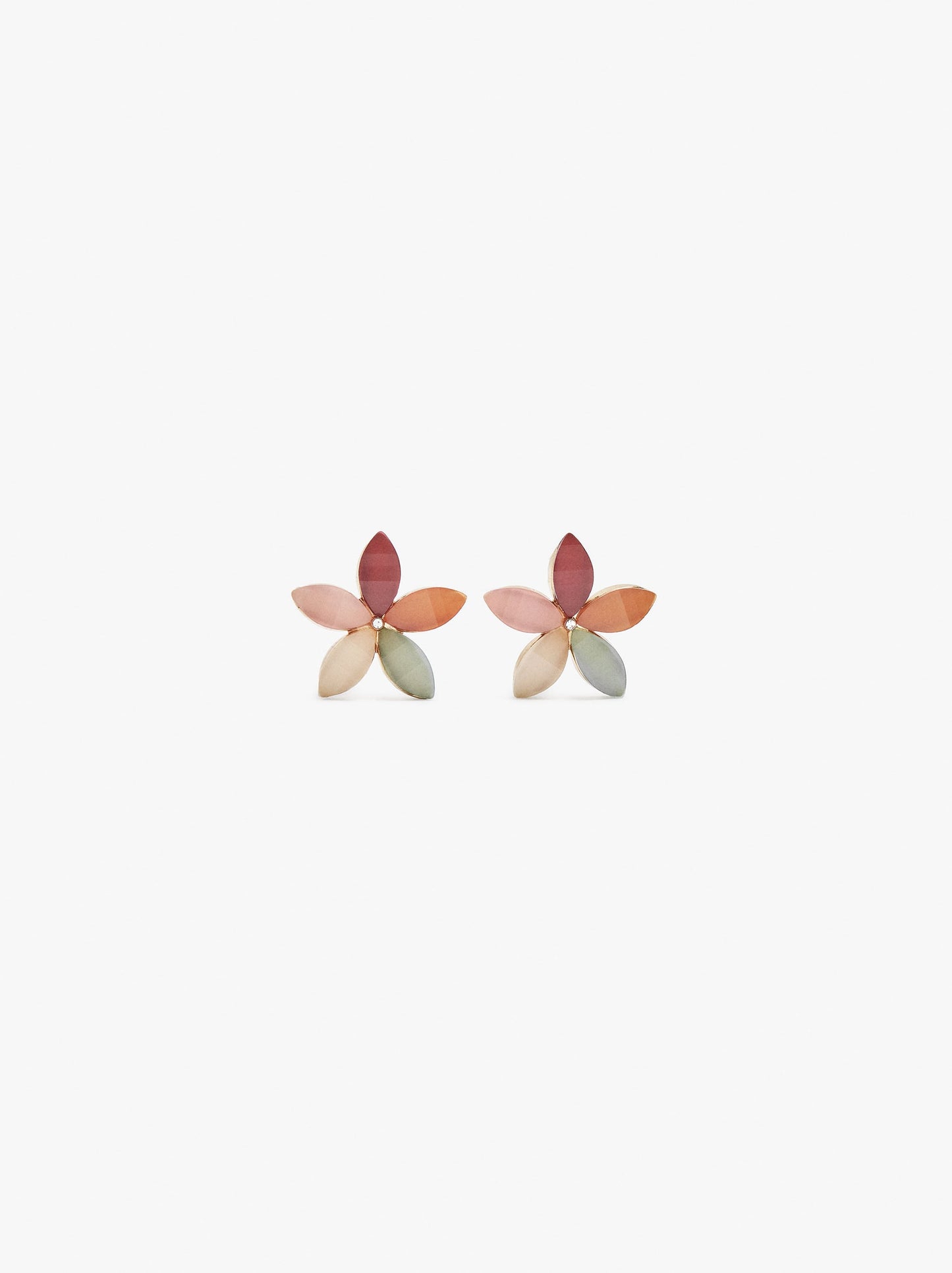 Flower Earrings With Resin