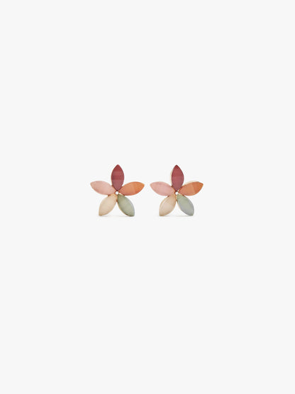 Flower Earrings With Resin