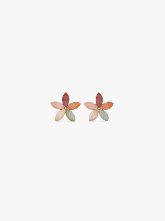 Flower Earrings With Resin