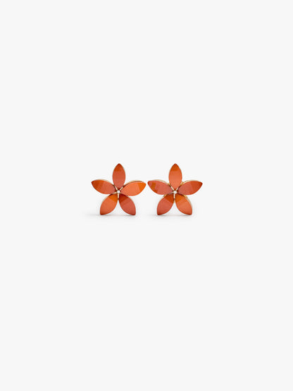 Flower Earrings With Resin