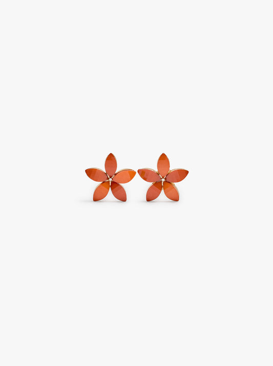 Flower Earrings With Resin