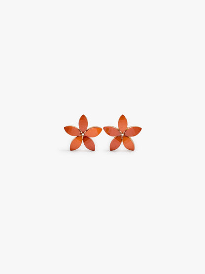 Flower Earrings With Resin