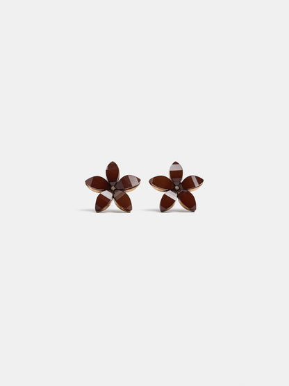 Flower Earrings With Resin
