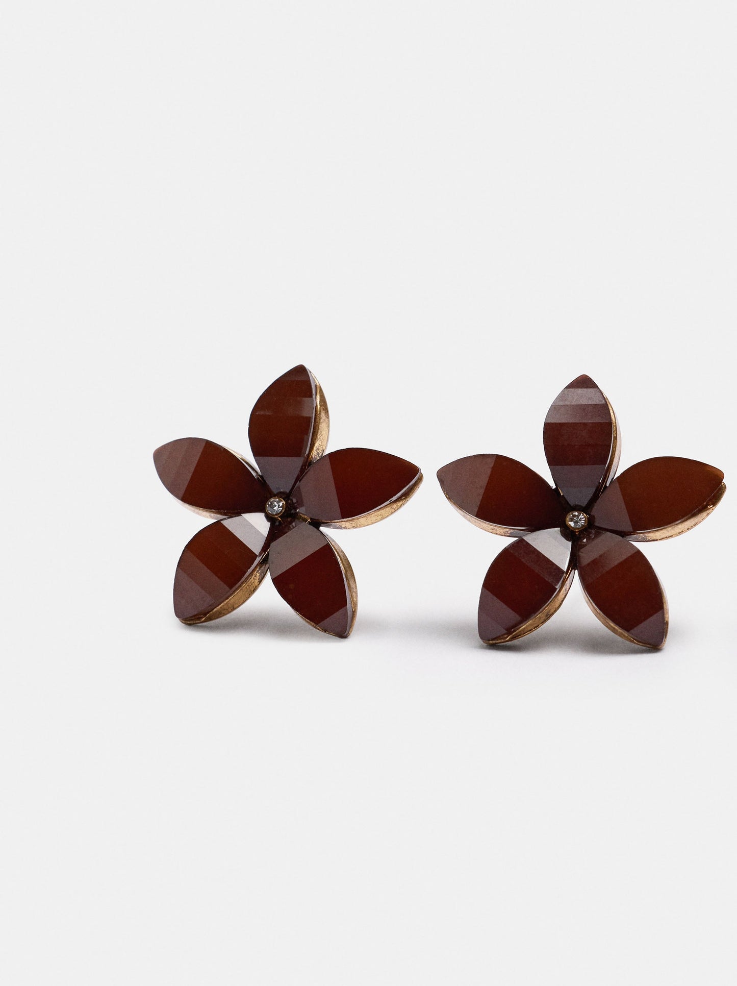 Flower Earrings With Resin