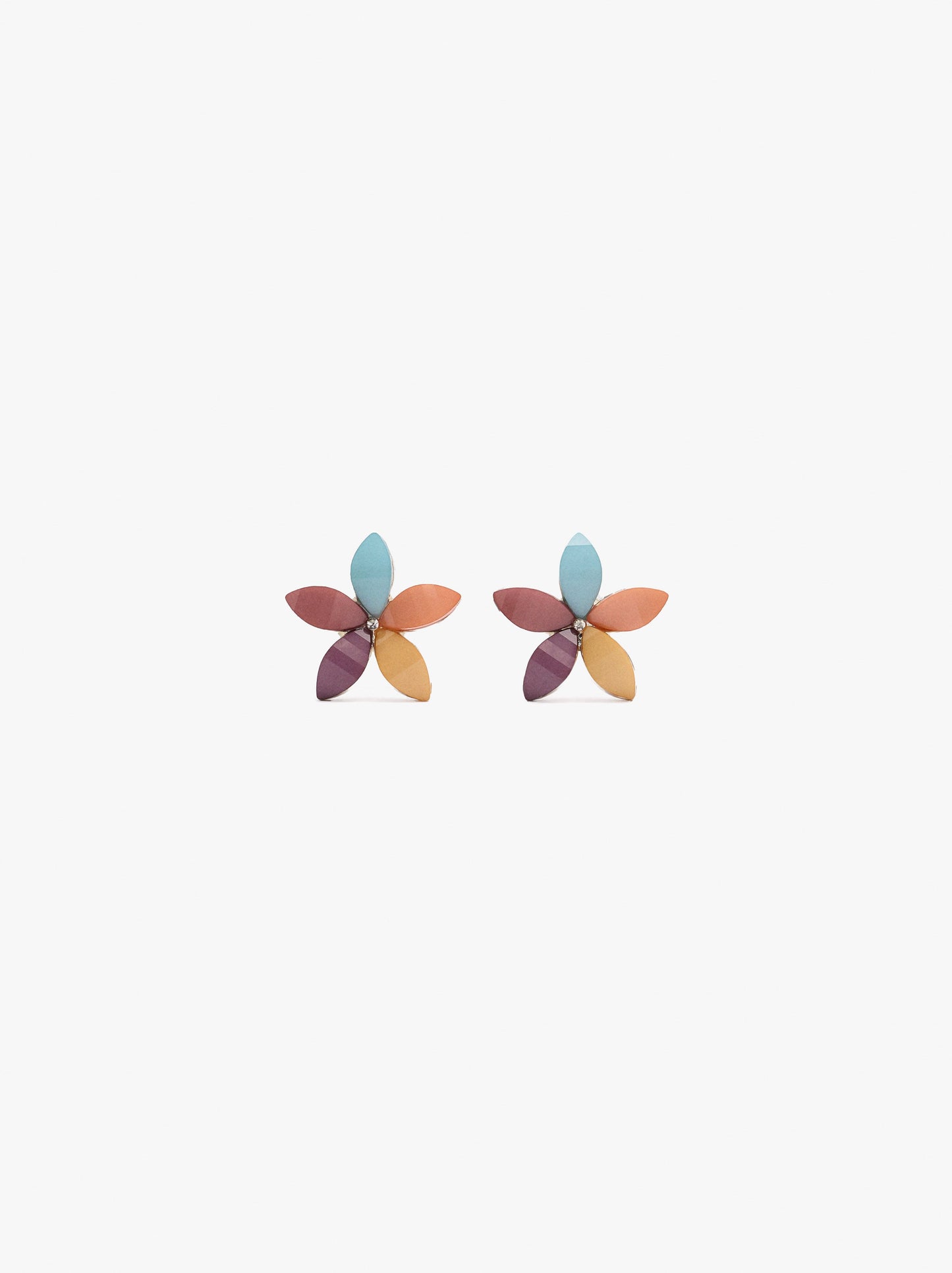 Flower Earrings With Resin
