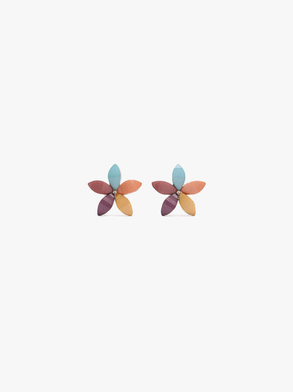 Flower Earrings With Resin