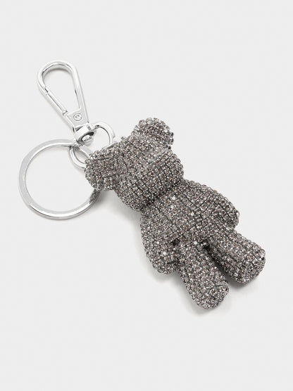 Keychain Charm Bear With Rhinestones