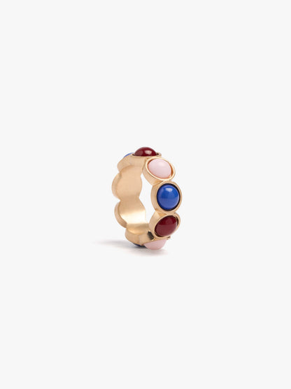 Multicolor Ring With Resin