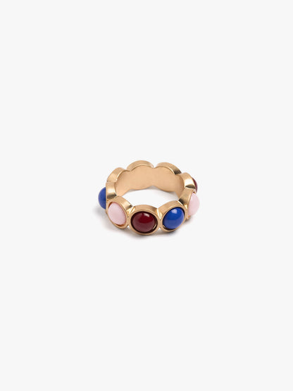 Multicolor Ring With Resin