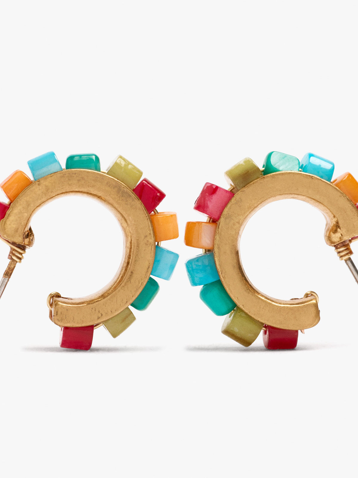 Hoop Earrings With Shell Beads