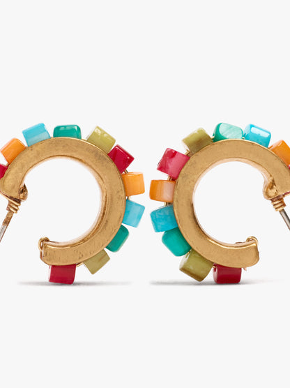 Hoop Earrings With Shell Beads
