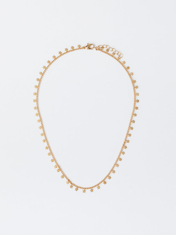 Golden Necklace With Stars