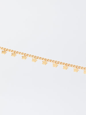 Golden Necklace With Stars