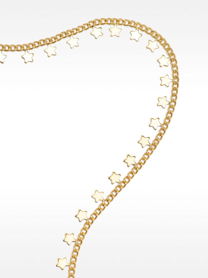 Golden Necklace With Stars