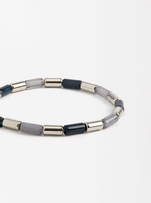 Stone Effect Elastic Bracelet