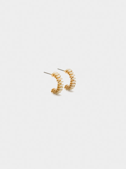 Hoop Earrings With Crystals