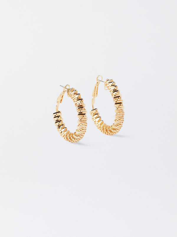 Golden Irregular Hoop Earrings