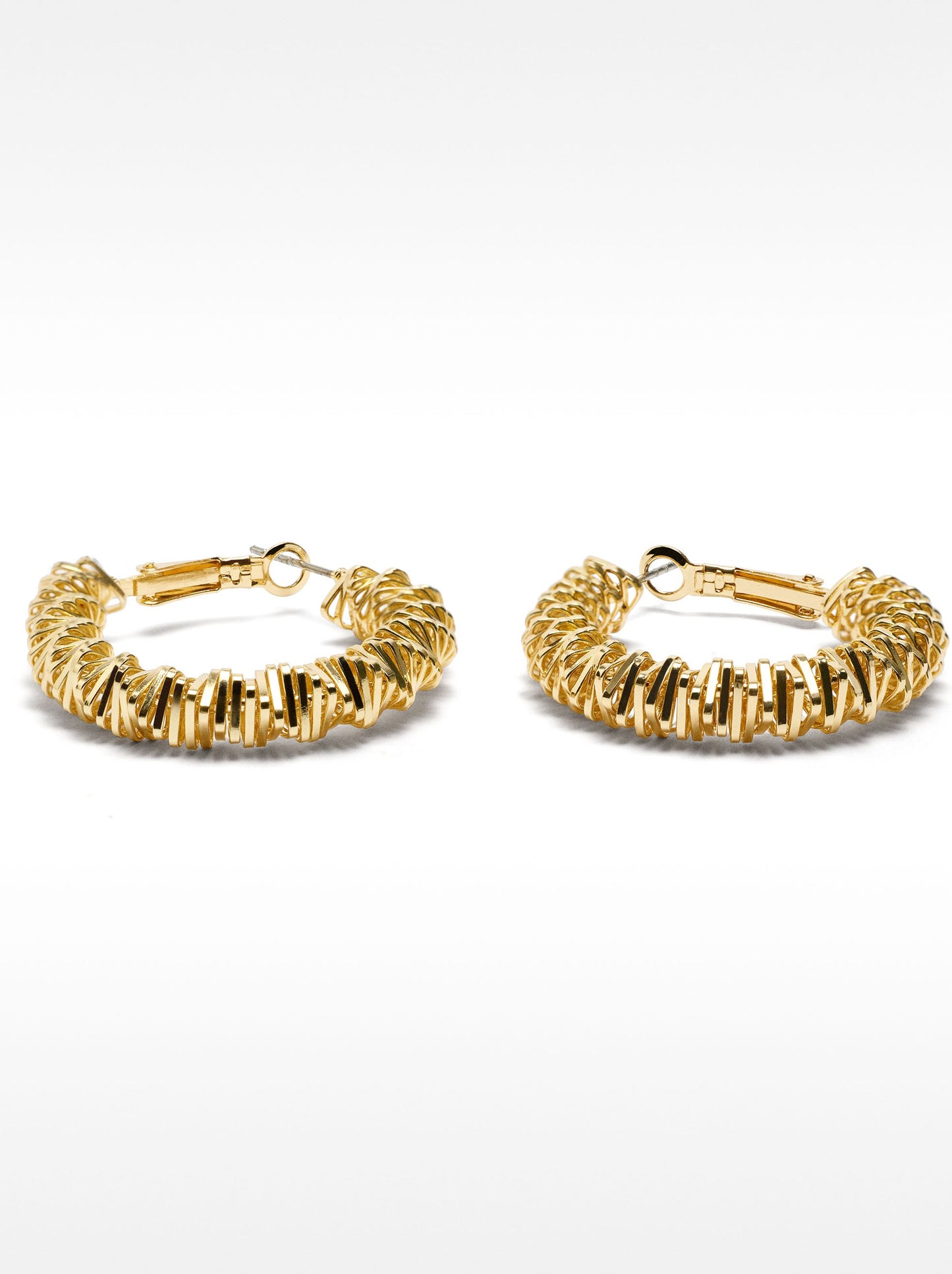 Golden Irregular Hoop Earrings