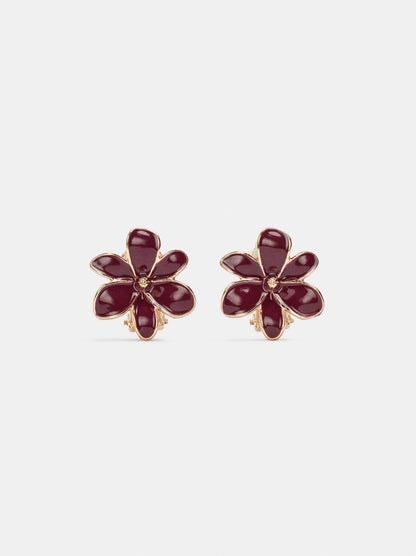 Enamel Flower Earrings