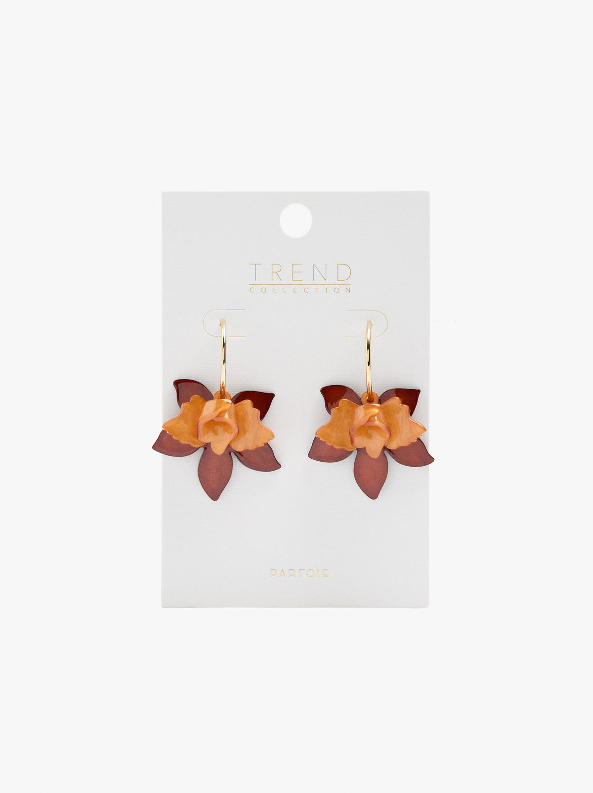 Open Hoop Earrings With Maxi Flower