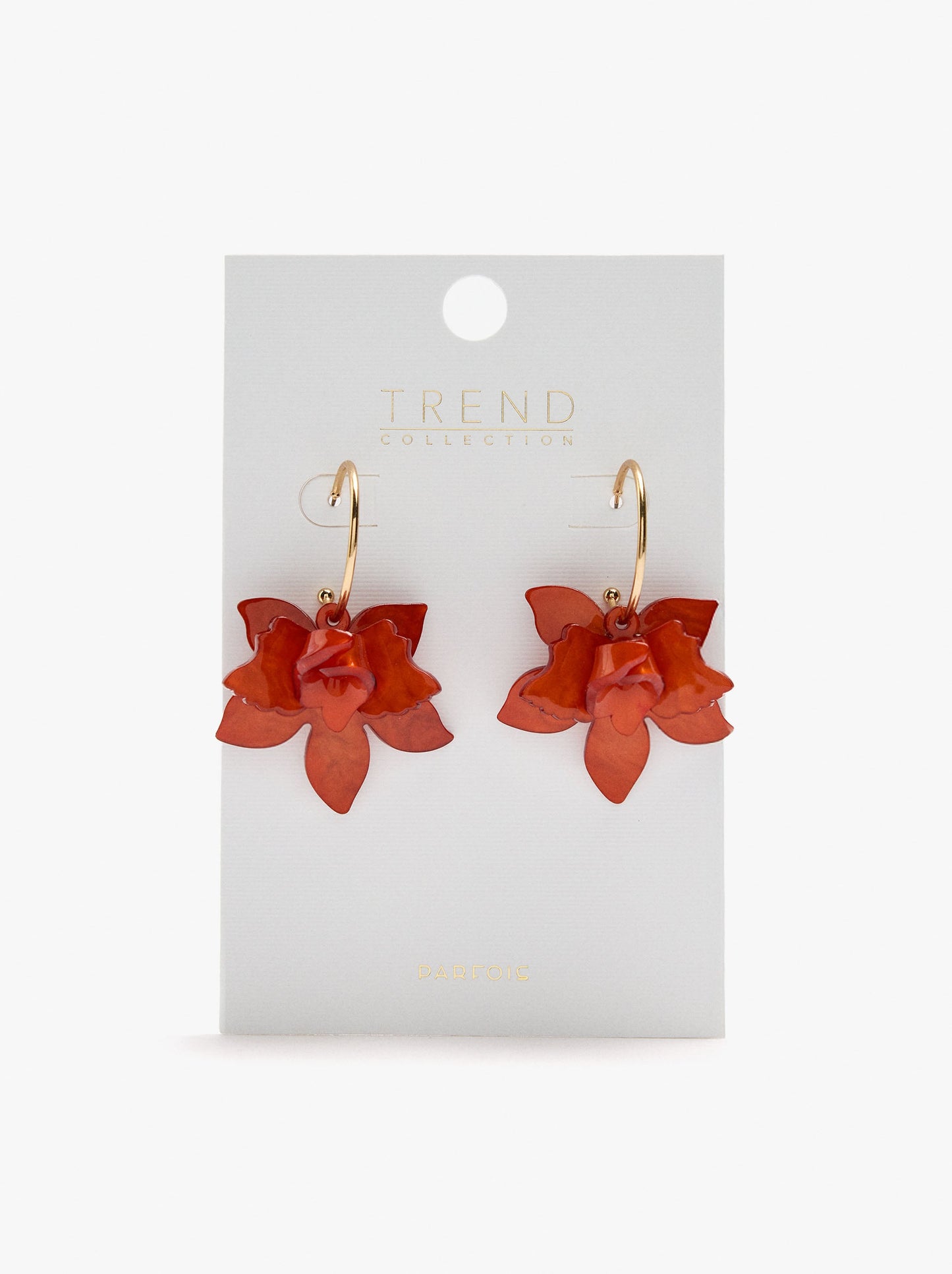 Open Hoop Earrings With Maxi Flower