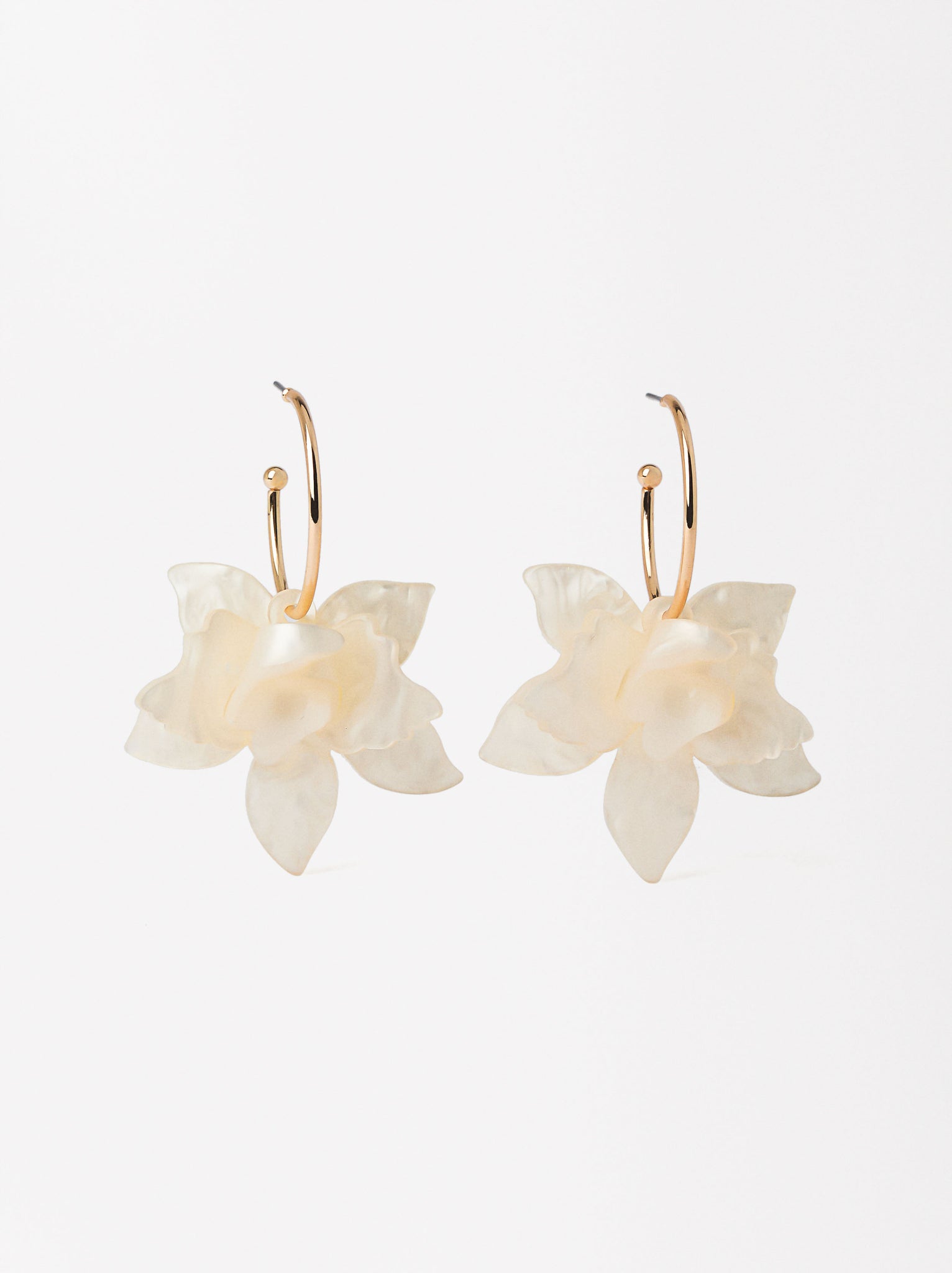 Flower Hoop Earrings