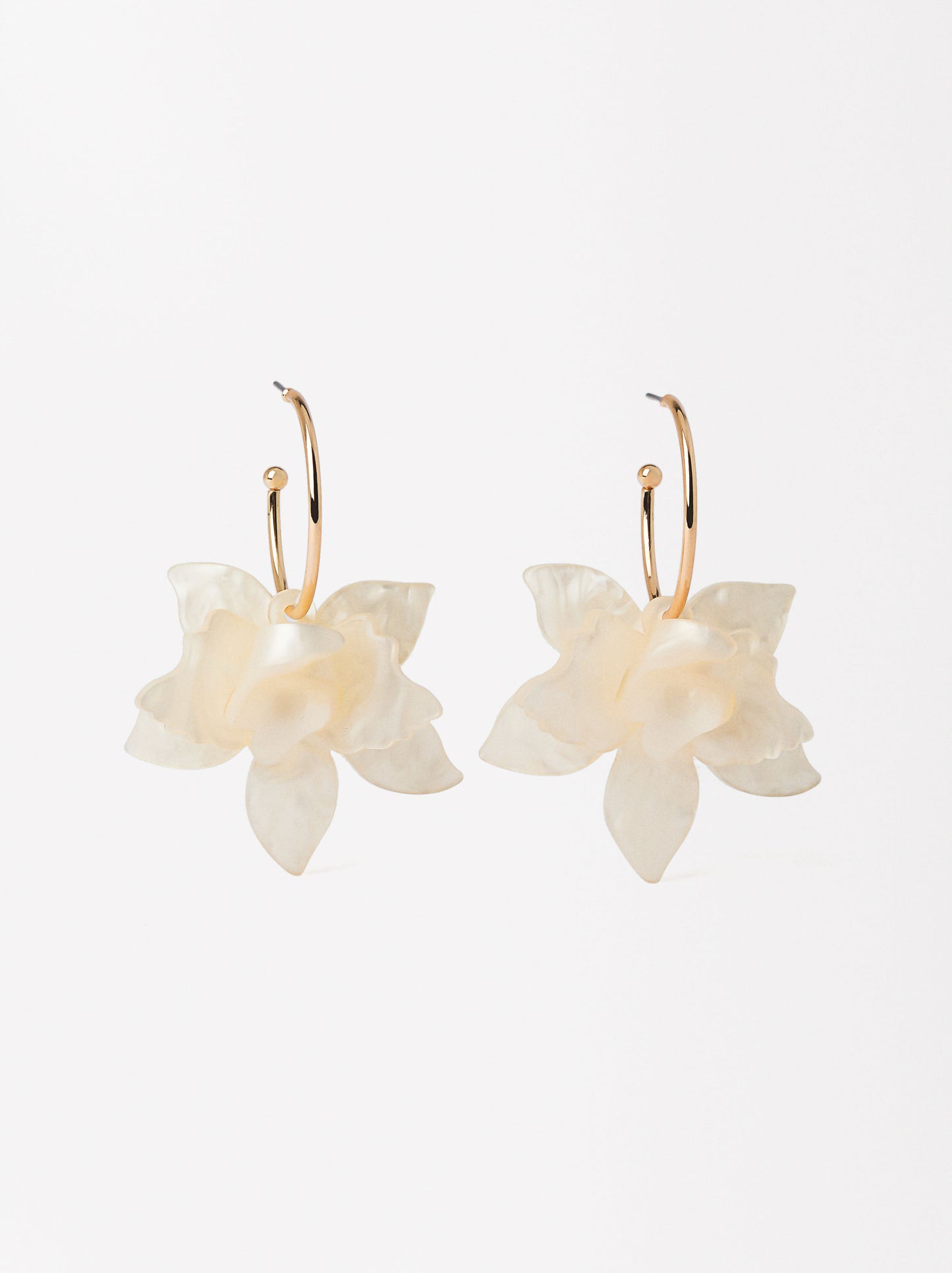 Flower Hoop Earrings