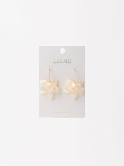 Flower Hoop Earrings